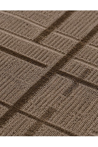Lotus Bambu Model Altı Kaymaz Yuvarlak Makine Dokuma Halı Vizon Çok Renkli