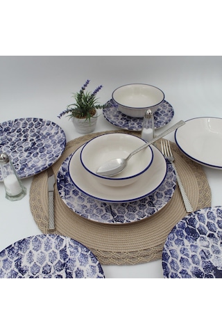 Snake 48 Parça Yemek Takımı Mavi