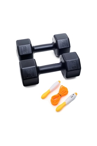 Ps Spor Ps 5 Kg Dambıl X 2 Adet 10 Kg + Sayaçlı Atlama Ipi
