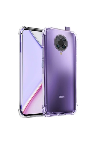 Xiaomi Poco F2 Pro Kapak Silikon Antishock Köşe Korumalı Airbag Şeffaf Kılıf