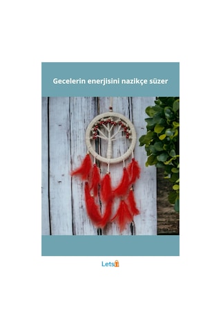 Rüya Kovan Hayat Ağacı Dream Catcher 57cm 1 Adet