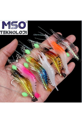 MSO Olta Balıkçılık Fosforlu Silikon Karides Yapay Yem