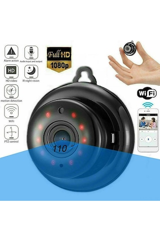 Hombey Güvenlik Kamerası 1080p Full Hd Wifi Kablosuz Ir Gece Görüşü Ev İç/şehir Dışı V380 Akıllı Monitör Çok Renkli