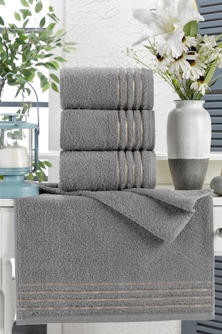 Casnack Diana Havlu Seti 4'lü 800gr. 50x90cm - Antrasit