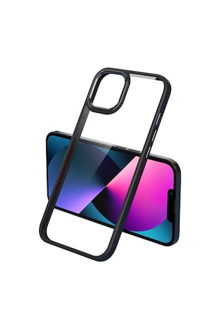 Apple Uyumlu iPhone 11 Kılıf Şeffaf Arka Yüz Kamera Yükseltili Silikon Systemcom Lacivert