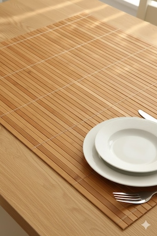 Ahşap Amerikan Servis Altlığı 45x69 Cm Doğal Görünümlü, Şık Ve Dayanıklı Ahşap