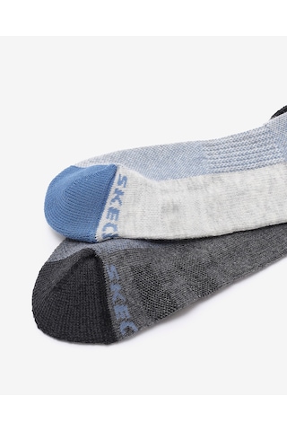 Skechers 1/2 Terry Traıl Qtr Crew - 2'li Paket Erkek Çorap Erkek Grey/grey Çorap S118740-039 Gri