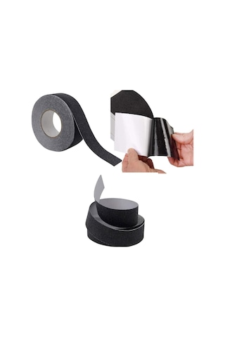 5 Metre Merdiven Zemin Kaydırmaz Bant Yapışkanlı 5 Cm X 5 Metre Kaymaz Bant Siyah