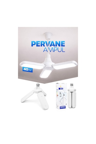 40w 3 Kanatlı Pervane Led Ampul 27 Led Tasarruflu E27 Ev Ampul 4000 Lümen Lamba Ld03 1 Ad