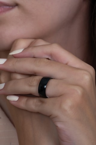 Unisex 8mm Geniş Bombeli Çelik Alyans Yüzük Cl19 001