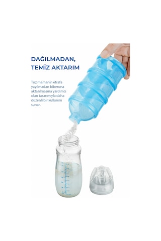 Babyjem - Mavi Katlı Toz Mama Kabı