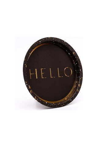 Milano Desenli Yuvarlak Metal Tepsi, 31,5 Cm