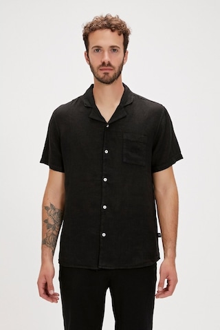 Bad Bear Lyne Erkek Siyah Klasik Yaka Gömlek 240130002-NGT Siyah