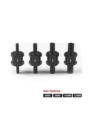 Fastbuy 6mm Araba Alüminyum Yakıt Benzinli Tek Yönlü Geri Dönüşsüz Çek Valf, Petrol Tipi
