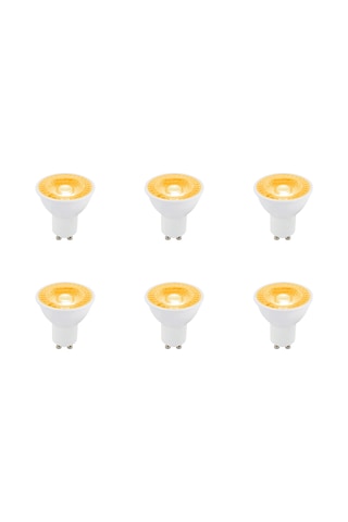 Zmr-121/b.aa 6 Lı 7w Gu10 Led Çanak Ampul Seti Amber Renk Mercekli 540lm Yüksek Verimli Aydınlatma
