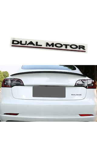 Tesla Model Y S X Dual Motor Siyah Logosu -