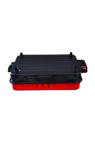 Uğur Uz-0017 Elektrikli Izgara 1400w Krom Rezistanslı Elektirikli Izgara Barbekü Dumansız-kokusuz-extra Lezzet-1400 Watt Kırmızı