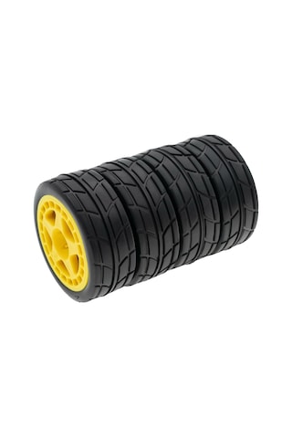 Youtek 1/10 Rc Araç Lastik Seti - 4 Adet Sarı Off-road Tekerlek 67x45x27mm
