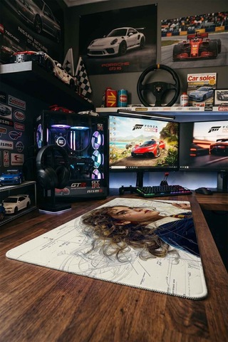 Hermione Granger Büyücü Blueprint 40x90 Cm Oyuncu Mousepad Kaymaz Taban Büyük Boy
