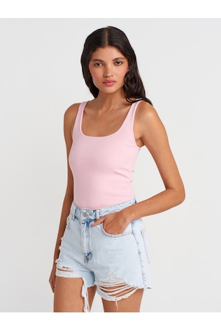 Dilvin 21057 Askılı Atlet-toz Pembe Toz Pembe