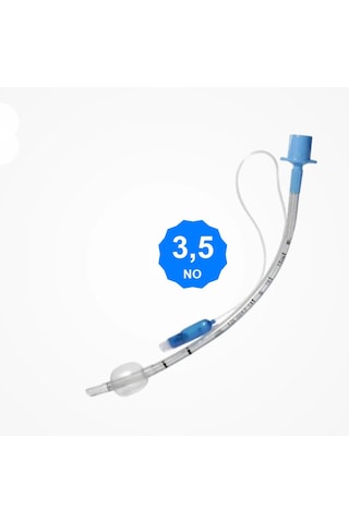 Endotrakeal Tüp Entübasyon Tüpü Spiralli Balonlu 3,5mm No:3,5 - 10 Adet