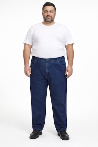 Classics Men Regular Fit Likralı Büyük Beden Erkek Jean Pantolon 7374 Lacivert