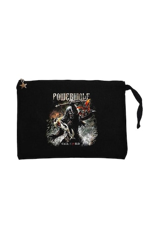 Powerwolf Call of The Wild Siyah Clutch Cüzdan / El Çantası Siyah