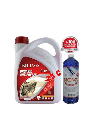 Nova -25 Derece Kırmızı Antifriz 3 Litre Cam Suyu