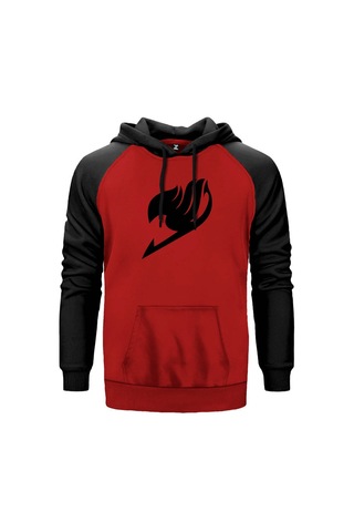 Fairy Tail Logo Gri Renk Reglan Kol Sweatshirt