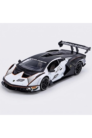 Hobiez World Orjinal 1:24 Lisanslı Çek - Bıraklı Metal Lamborghini Essenza SCV12 Model Araba