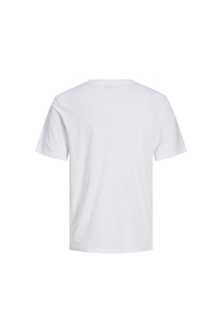 Jack & Jones Erkek Logo Detayli Bisiklet Yaka Tisört - Rush - 12298424 Beyaz