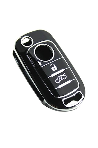 Fıat Egea Susta Lı Siyah - Gümüş Oto Anahtar Kumanda Kabı Kılıfı Oto Anahtarlık
