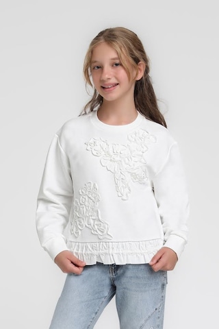 Xo Kids Kız Çocuk Sweatşirt 5-9 Yaş 36075 Beyaz