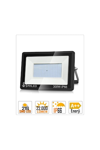 Şanled 300w 24.000 Lümen 6500k Beyaz Işık Smd Led Projektör 4'lü