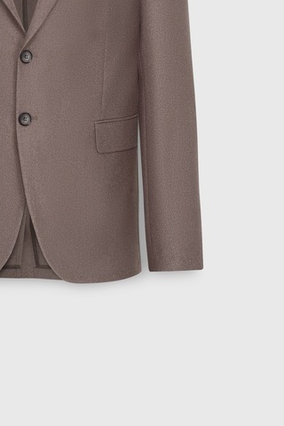 Ac&co Erkek Vızon Yünlü Regular Fit Normal Kesim Kırlangıç Yaka Kapak Cepli Ceket Vizon