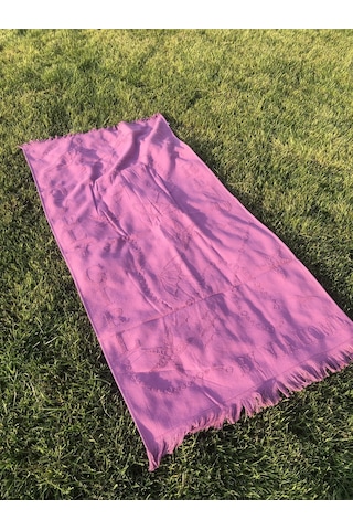 Plaj Havlusu Jakarlı 70x140 Cm Mor