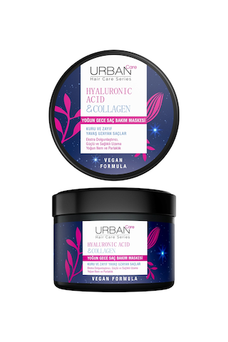 Urban Care Hyaluronik Asit & Kolajen Kuru ve Cansız Saçlara Özel Yoğun Gece Saç Bakım Maskesi 230 ML