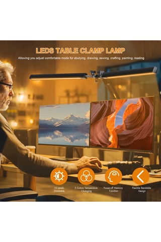 Neoglint D C5v 2a 24w 120led'ler Kelepçeli Salıncak Siyah