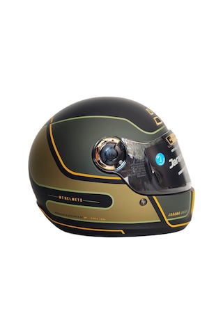 MT Jarama Baux B6 Şeffaf Vizörlü Kask Mat Yeşil