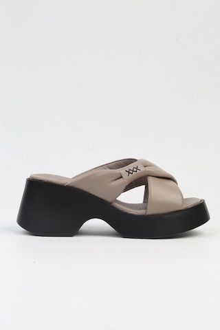 Pierre Cardin Pc-7196- 3968 Vizon-kadın Platform Terlik Vizon