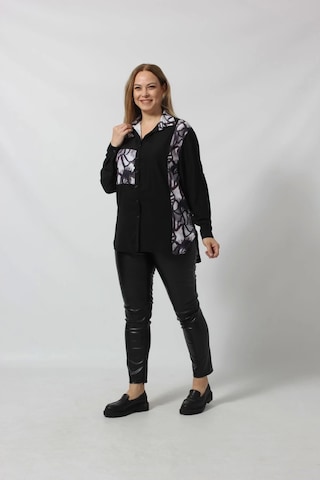 Moda Berray 3116 Siyah Desenli Şık Gömlek Siyah