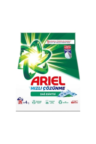 2 Adet Ariel Çamaşır Deterjanı 4 Kg Dağ Esintisi Beyazlar Diğer