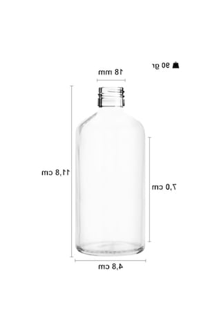 Sızdırmaz Çelik Roll On Kapaklı Cam Şişe, 100 Ml 2.8 L