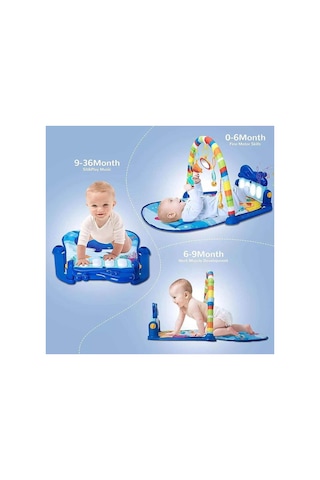 Babycim 3 in1 Piyanolu Balina Desenli Oyun Halısı