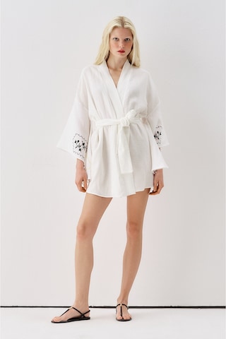 Sagaza Studio Ss6185 Desenli Kimono Pembe