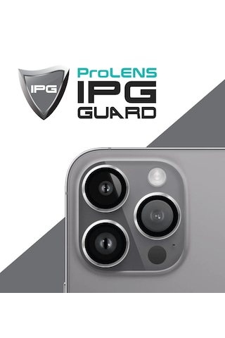 Apple Uyumlu iPhone 14 Pro / Pro Max İçin Ipg Kamera Lens Koruyucu - Uzay Gri