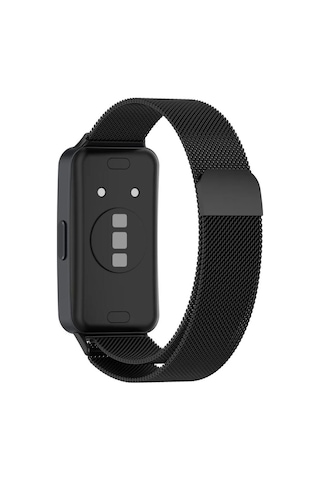 Huawei Band 8 Uyumlu Kordon Mıknatıslı Metal Hasır Kayış
