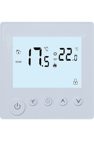 Geeksen K1h16a Elektrikli Isıtıcı Termostatı - Lcd Ekranlı, 3 Mod Enerji Tasarrufu/zamanlama/manuel , Çocuk Kilidi, Sıcaklık Kontrol Paneli