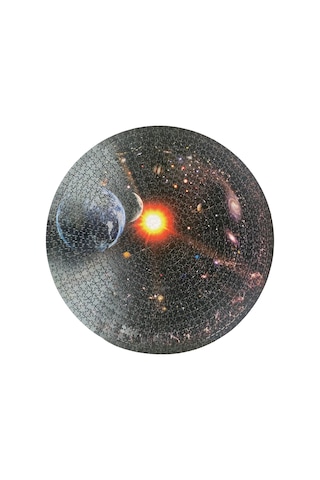 Xiyyadms Uzay Tema 1000 Parça Dıy Puzzle - Zeka Geliştirici Ev Dekoru - 67.6cm Çaplı Duvar Resmi