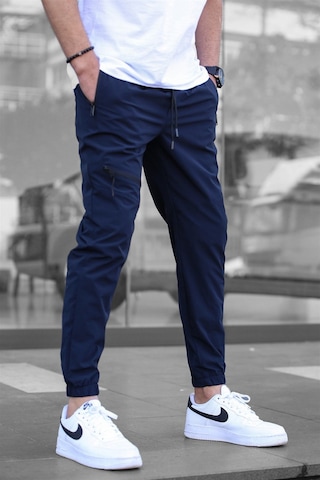 Madmext Lacivert Fermuar Detaylı Paraşüt Jogger Pantolon Lacivert